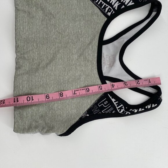 PINK Victoria's Secret Ultimate Pullover Racerback Sports Bra Size XS Gray/Green - Picture 6 of 6